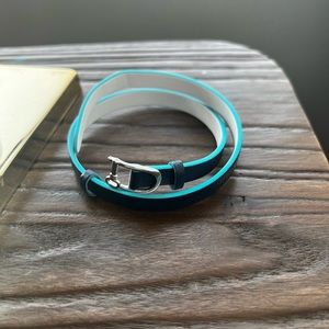 Keep Collective double keeper bracelet- blue and white